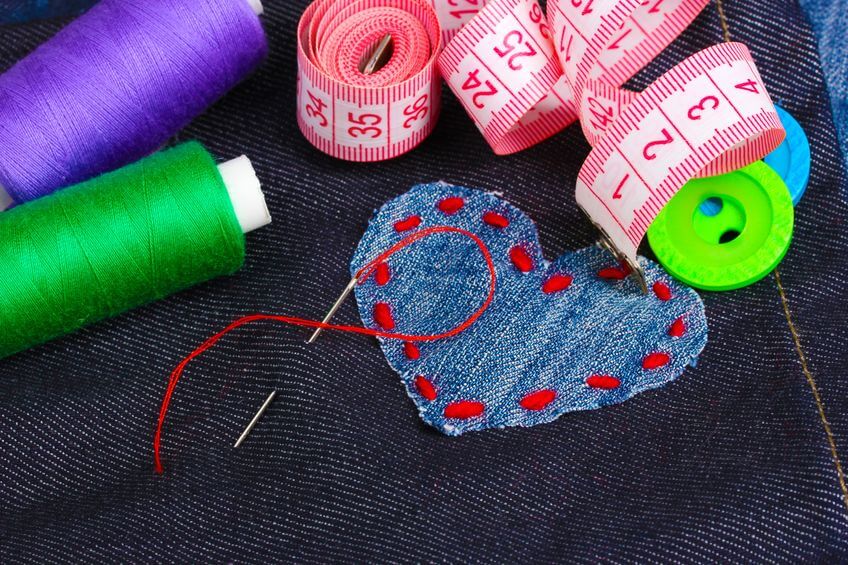 DIY Patched Jeans