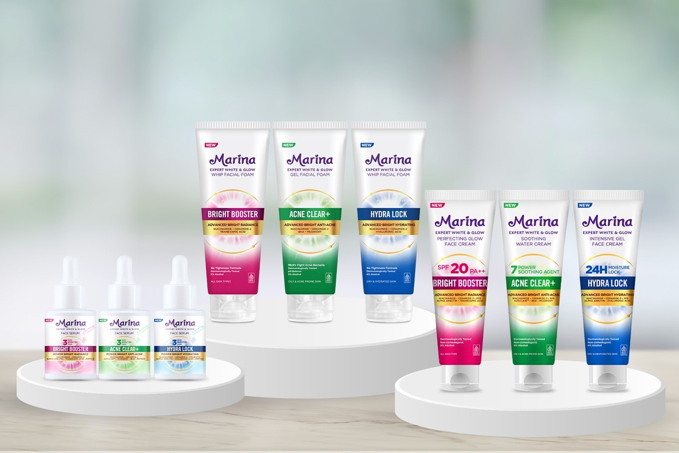 New Look, Same Trusted Formula! Marina Expert White & Glow Kini Hadir dengan Tampilan Baru yang Lebih Modern