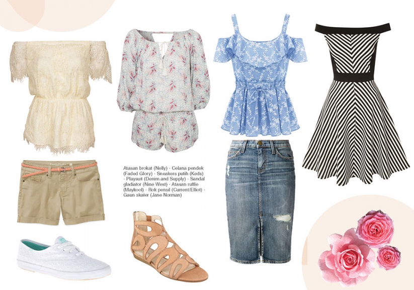 Pamer Bahu dengan Gaya Off Shoulder