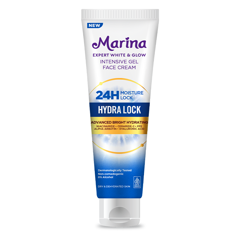 Marina Expert White & Glow<br>Intensive Gel Face Cream – Hydra Lock