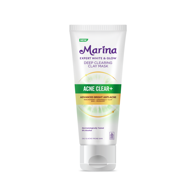 Marina Expert White & Glow<br>Deep Clearing Clay Mask – Acne Clear+