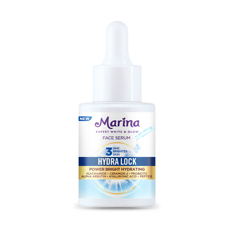 Marina Expert White & Glow<br>Power Bright Face Serum – Hydra Lock