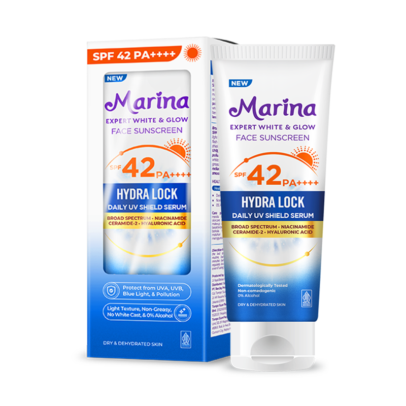Marina Expert White & Glow<br>Face Sunscreen - Hydra Lock