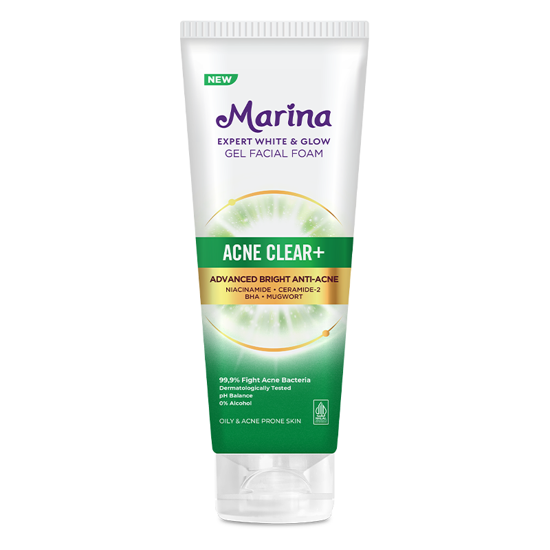 Marina Expert White & Glow<br>Gel Facial Foam – Acne Clear+