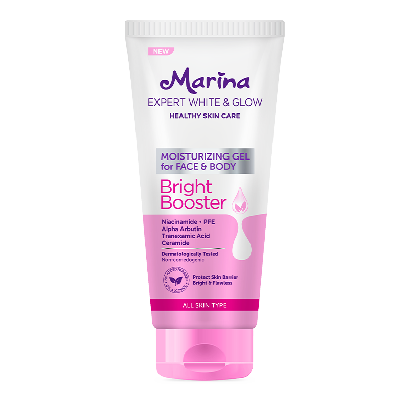 Marina Expert White & Glow Moisturizing Gel for Face & Body – Bright Booster