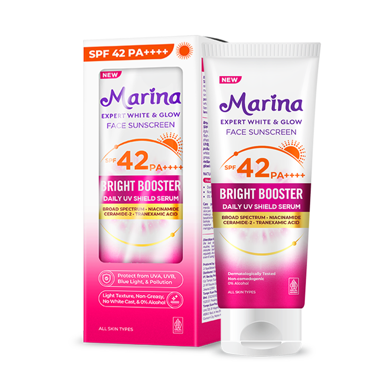 Marina Expert White & Glow<br>
Face Sunscreen - Bright Booster